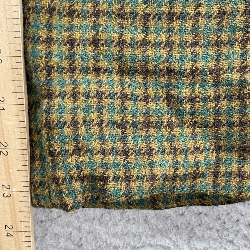 VTG 70s Custom Wool Trouser 29x23* Crop Bespoke Houndstooth Hunt Academia Dapper